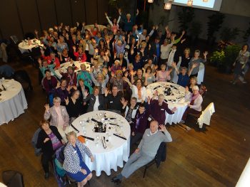 Carpenter Hospice Volunteers Aerial Group Photo